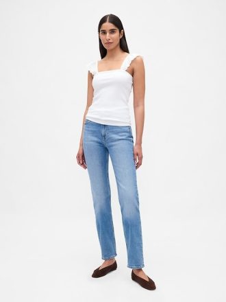 Modernes Rippen-Flatter-Tanktop