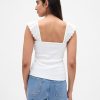 Modernes Rippen-Flatter-Tanktop
