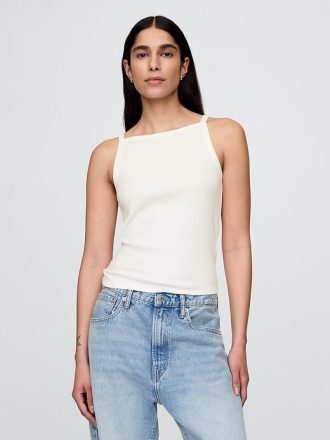 Modernes Tanktop mit Schürzenkragen