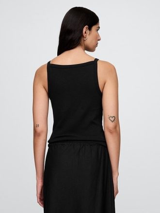 Modernes Tanktop mit Schürzenkragen