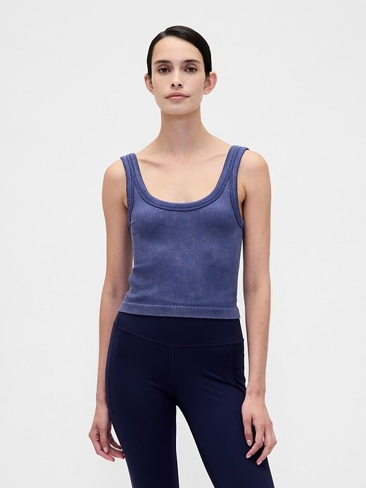 Nahtloses, geripptes Crop-Tanktop von GapFit Nahtloses, geripptes Crop-Tanktop von GapFit