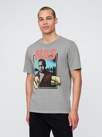 Nas – Entspanntes Grafik-T-Shirt