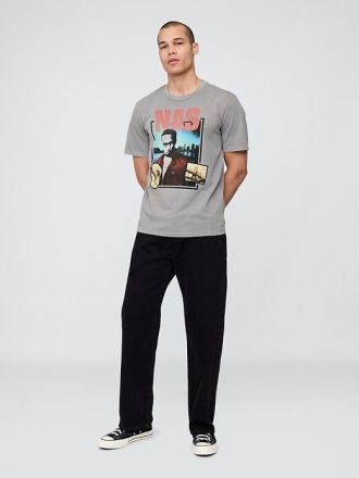 Nas – Entspanntes Grafik-T-Shirt
