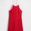 Neckholder-Minikleid aus Leinenmischung Neckholder-Minikleid aus Leinenmischung