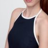 Neckholder-Minikleid aus Leinenmischung Neckholder-Minikleid aus Leinenmischung