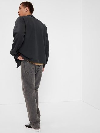 Original Straight Fit Jeans aus Bio-Baumwolle mit Knopfleiste im 90er-Jahre-Stil