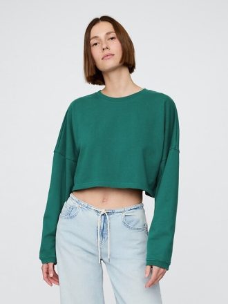 Oversize-Crop-Sweatshirt aus French Terry