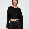 Oversize-Crop-Sweatshirt aus French Terry Oversize-Crop-Sweatshirt aus French Terry