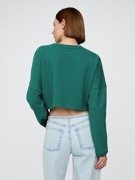 Oversize-Crop-Sweatshirt aus French Terry Oversize-Crop-Sweatshirt aus French Terry