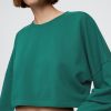 Oversize-Crop-Sweatshirt aus French Terry Oversize-Crop-Sweatshirt aus French Terry
