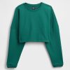 Oversize-Crop-Sweatshirt aus French Terry Oversize-Crop-Sweatshirt aus French Terry