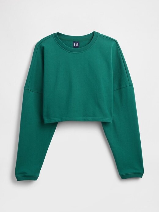 Oversize-Crop-Sweatshirt aus French Terry Oversize-Crop-Sweatshirt aus French Terry