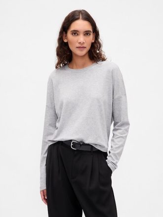 Oversize-Crop-T-Shirt aus Supima®-Baumwolle
