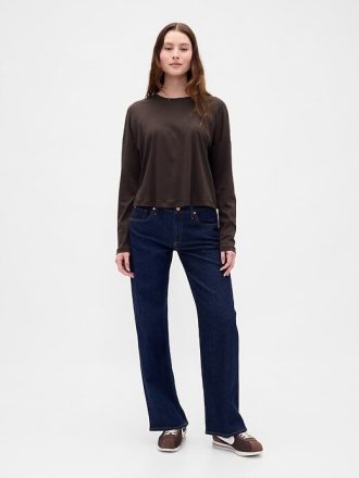 Oversize-Crop-T-Shirt aus Supima®-Baumwolle