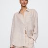 Oversize-Hemd aus 100 % Leinen Oversize-Hemd aus 100 % Leinen
