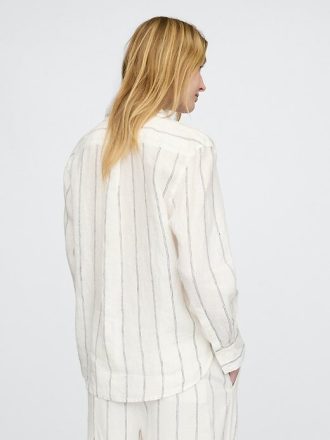 Oversize-Hemd aus 100 % Leinen