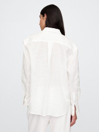 Oversize-Hemd aus 100 % Leinen