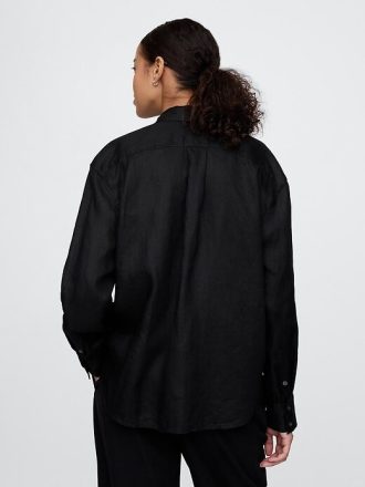 Oversize-Hemd aus 100 % Leinen