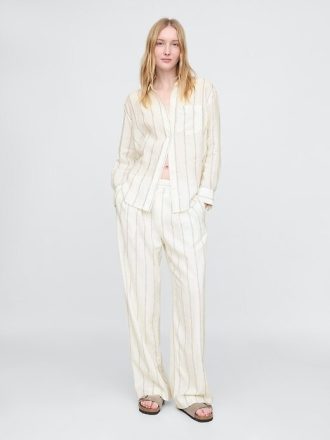 Oversize-Hemd aus 100 % Leinen