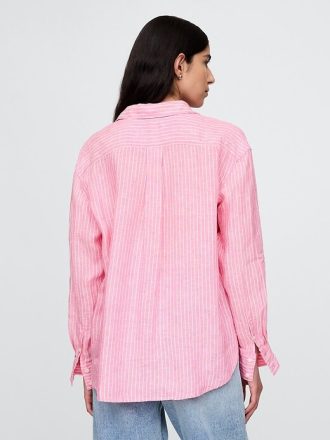 Oversize-Hemd aus 100 % Leinen