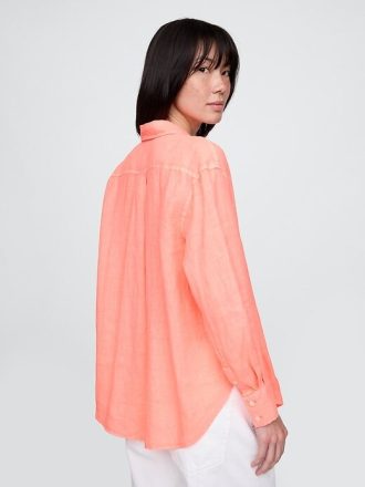 Oversize-Hemd aus 100 % Leinen