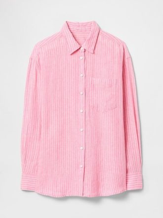 Oversize-Hemd aus 100 % Leinen
