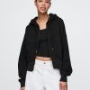 Oversize-Hoodie aus French Terry mit Reißverschluss und Keilabsatz Oversize-Hoodie aus French Terry mit Reißverschluss und Keilabsatz