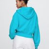 Oversize-Hoodie aus French Terry mit Reißverschluss und Keilabsatz Oversize-Hoodie aus French Terry mit Reißverschluss und Keilabsatz