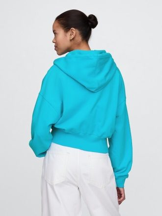Oversize-Hoodie aus French Terry mit Reißverschluss und Keilabsatz