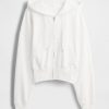 Oversize-Hoodie aus French Terry mit Reißverschluss und Keilabsatz Oversize-Hoodie aus French Terry mit Reißverschluss und Keilabsatz