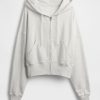 Oversize-Hoodie aus French Terry mit Reißverschluss und Keilabsatz Oversize-Hoodie aus French Terry mit Reißverschluss und Keilabsatz