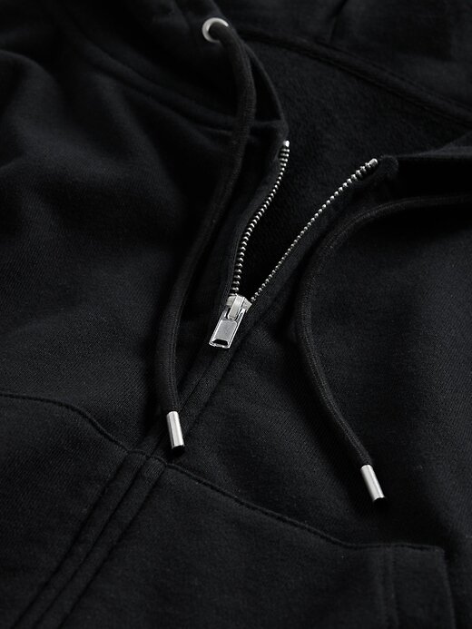 Oversize-Hoodie aus French Terry mit Reißverschluss und Keilabsatz Oversize-Hoodie aus French Terry mit Reißverschluss und Keilabsatz