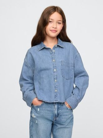Oversize-Jeanshemd für Kinder