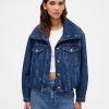 Oversize-Jeansjacke mit Ballonärmeln Oversize-Jeansjacke mit Ballonärmeln