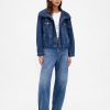 Oversize-Jeansjacke mit Ballonärmeln Oversize-Jeansjacke mit Ballonärmeln