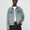 Oversize-Jeansjacke mit Symbol Oversize-Jeansjacke mit Symbol