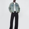 Oversize-Jeansjacke mit Symbol Oversize-Jeansjacke mit Symbol