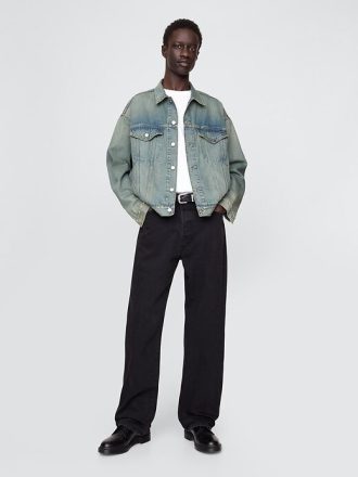 Oversize-Jeansjacke mit Symbol