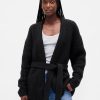 Oversize-Strickjacke mit Wickeldesign
