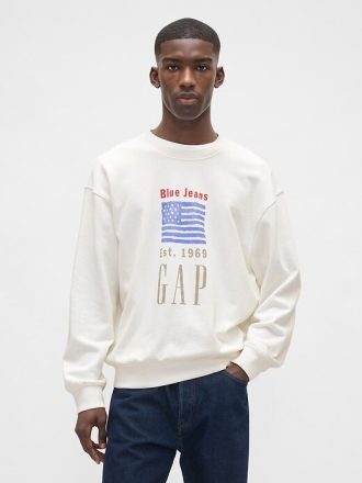 Oversize-Sweatshirt aus schwerem French Terry mit Logo