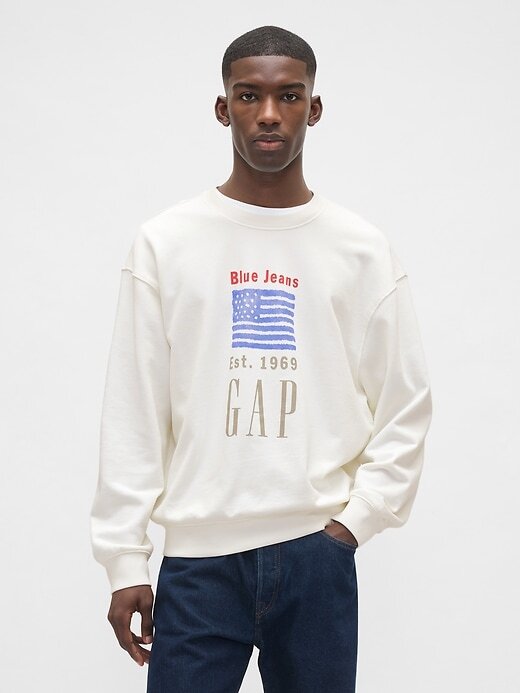 Oversize-Sweatshirt aus schwerem French Terry mit Logo Oversize-Sweatshirt aus schwerem French Terry mit Logo
