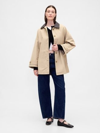 Oversize-Trenchcoat aus Twill