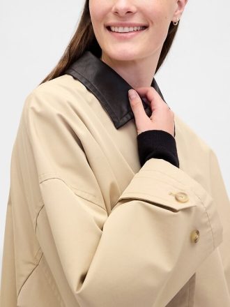 Oversize-Trenchcoat aus Twill
