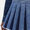 Plissierter Jeans-Minirock Plissierter Jeans-Minirock