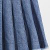Plissierter Jeans-Minirock Plissierter Jeans-Minirock