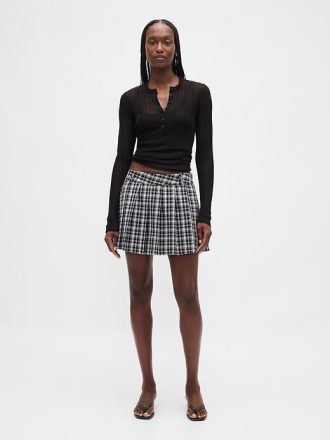Plissierter Mini-Skort