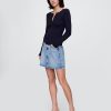 Pointelle Henley-Pullover