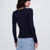 Pointelle Henley-Pullover