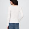 Pointelle Henley-Pullover