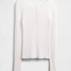 Pointelle Henley-Pullover